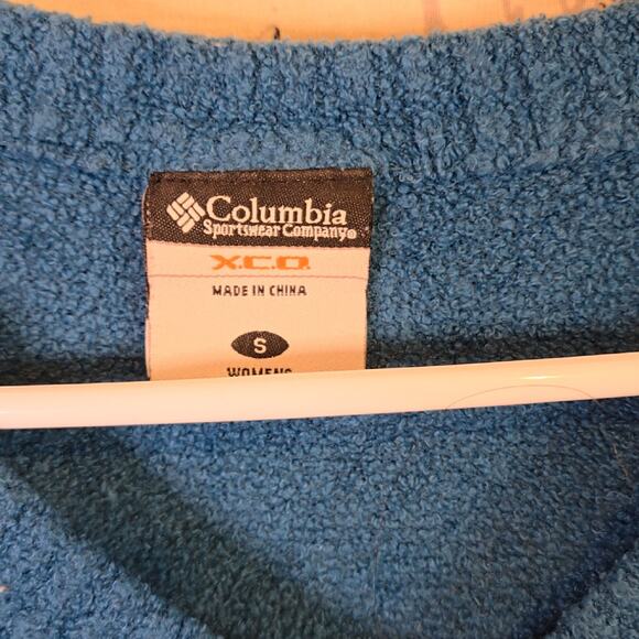 Columbia turquoise women's V-neck sweater size small - Picture 2 of 6